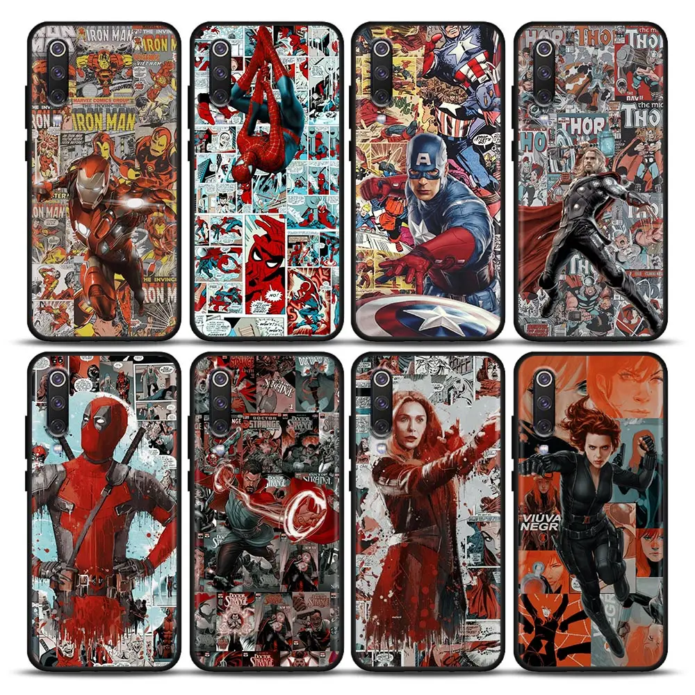 

Marvel Avengers Comic Phone Case For Xiaomi Mi A2 8 9 SE 9T 10 10T 10S CC9 E Note 10 Lite Pro 5G Cover Fundas Coques Shell Capa