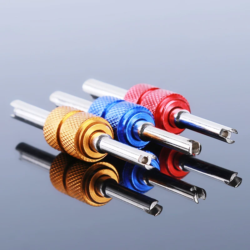 

Car Air Conditioning Repair Tools Automobile Valve Core Wrench Tire Remover Installer Blue Metal Handle Double End KIT