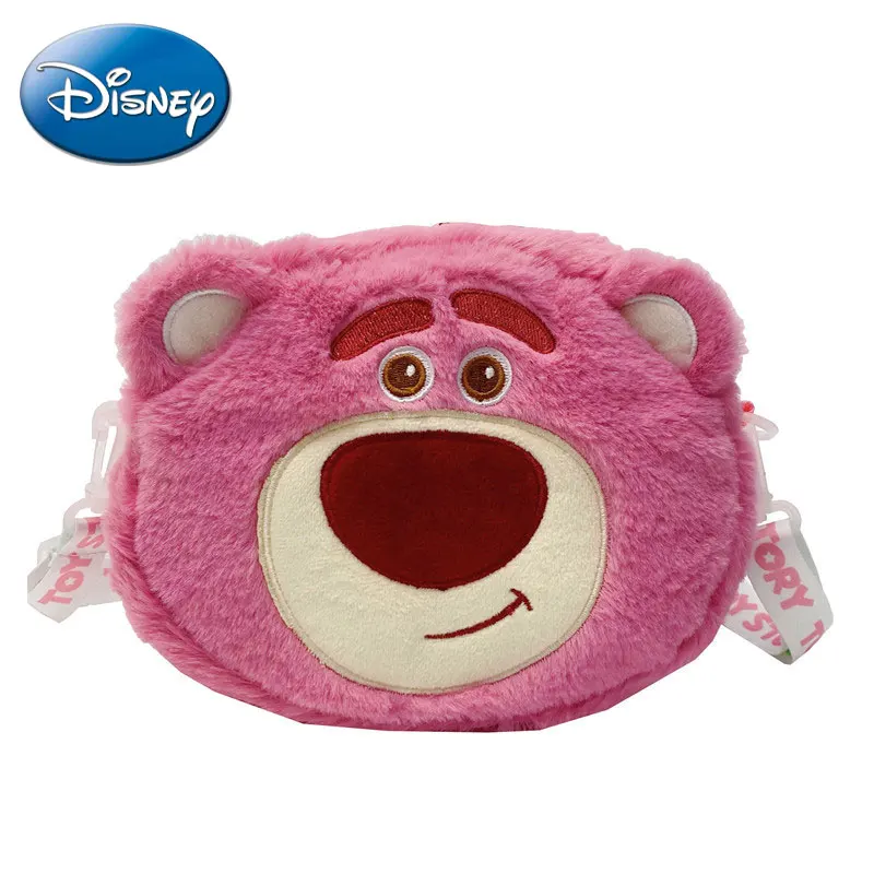 

Disney Cartoon Plush Girls Bag Children's One Shoulder Messenger Bag Cute Strawberry Bear Pooh Adult Kids Bag Christmas Gift