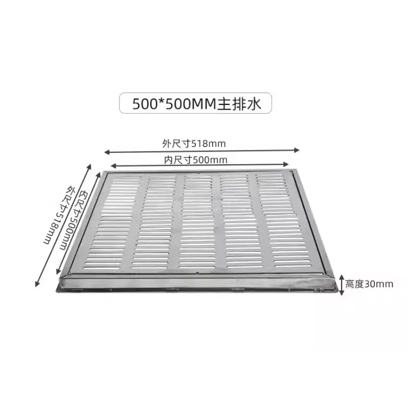 Сливная решетка для бассейна квадратная фоторешетка из нержавеющей стали 304
