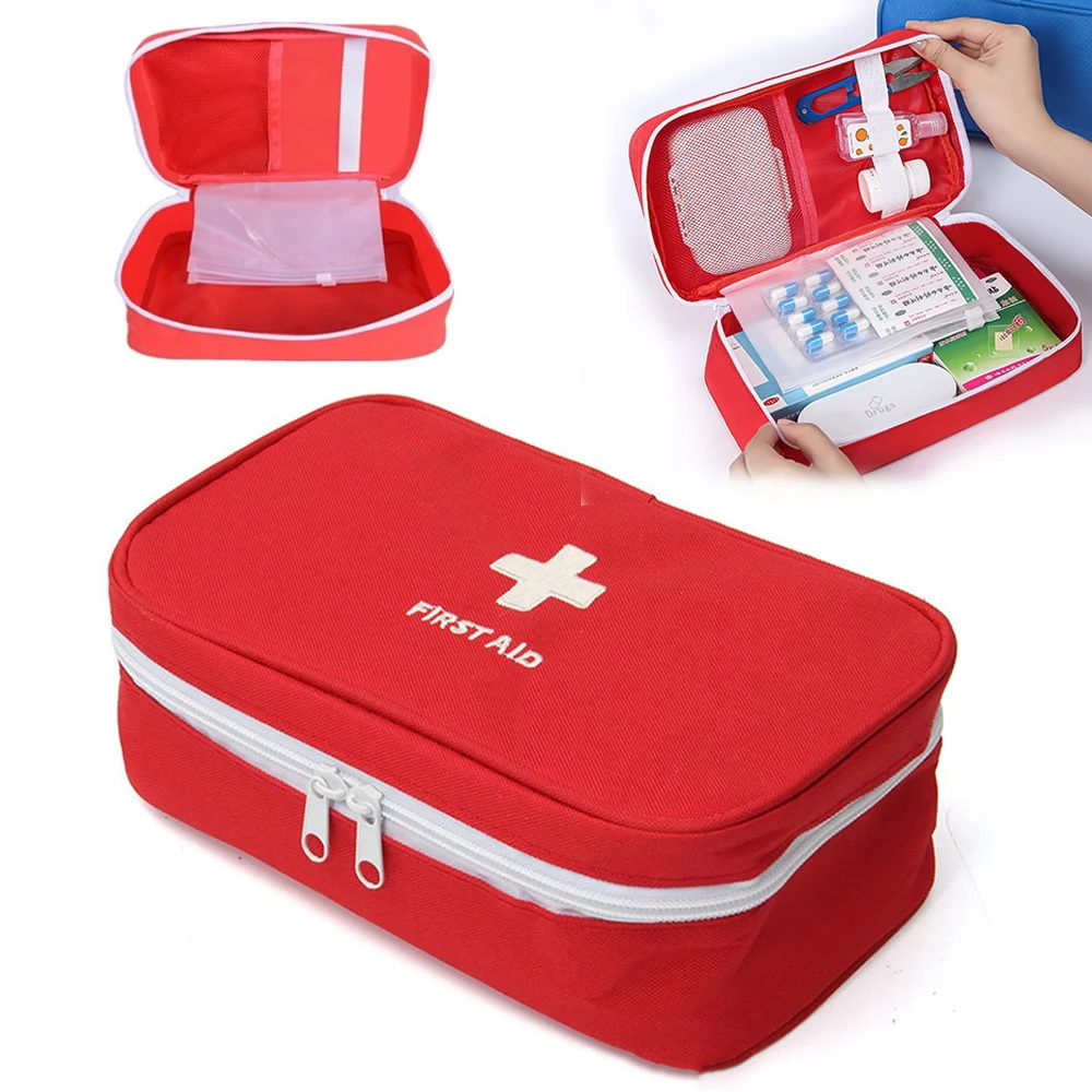 

First Aid Kit Portable Emergency BagsTravel Capacity Survival Kit Organizer Handbag Outdoor Medical Box Car Medical Package Pill