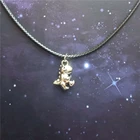 Ожерелье-чокер с подвеской в виде динозавра, Черное Кожаное колье, мультяшное женское ожерелье с милым кулоном для мальчиков и девочек