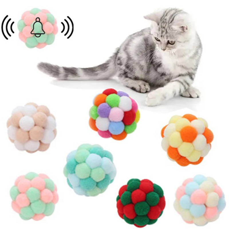 

Cat Interactive Toy Cat Toy Balls Mouse Cage Toys Plush Artificial Colorful Cat Teaser Toy Pet Supplies Interactive Plush Toy