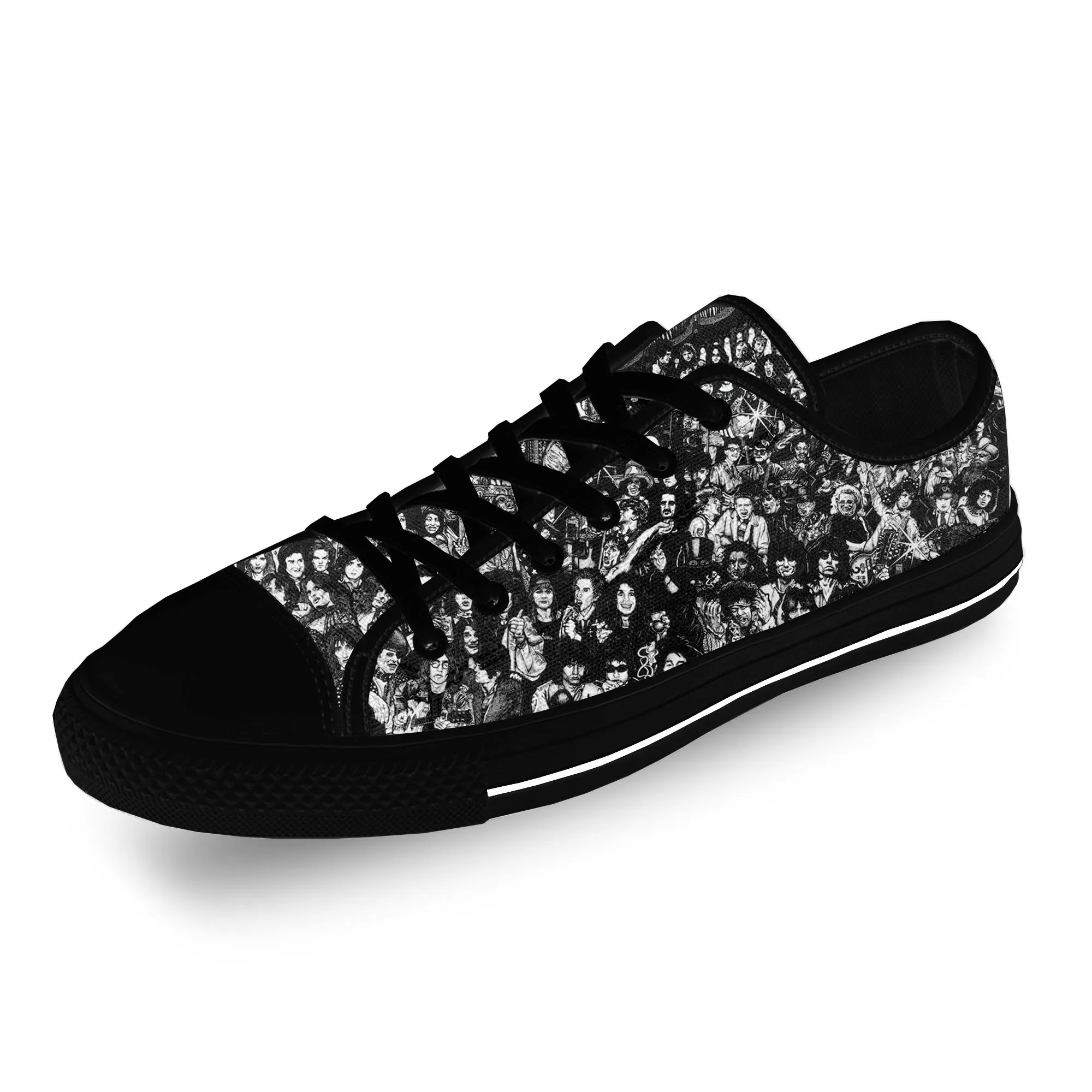 

Rock N Roll Rock Band Music Singer Guitar Casual Cloth 3D Print Low Top Canvas Fashion Shoes Men Women Breathable Sneakers
