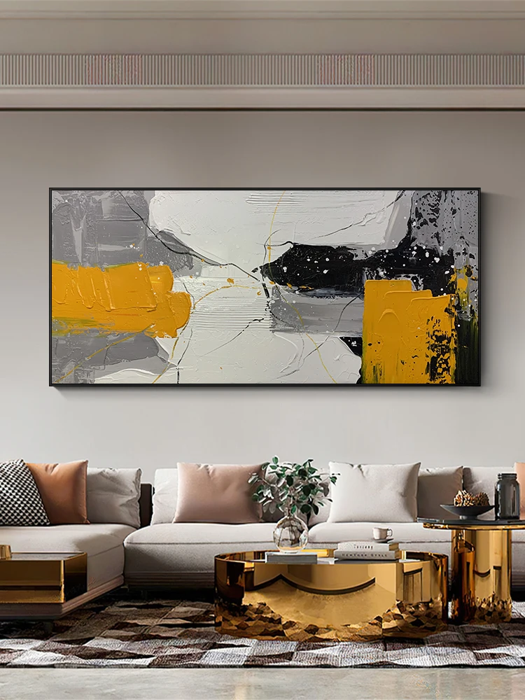 

Lienzos Cuadros Decorativos Hand-painted Oil Painting on Canvas Living Room Decorative Orange Artwork Wall Hanging Art No Framed