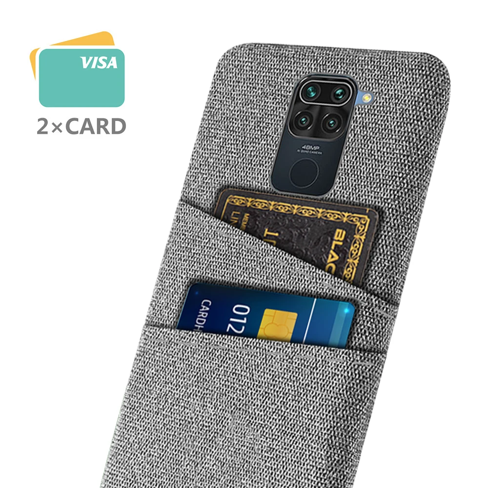 

For Redmi Note 9 Case Luxury Fabric Dual Card Phone Cover For Xiaomi Redmi Note 9 Note9 Note 9 Pro Max 9Pro Funda Coque