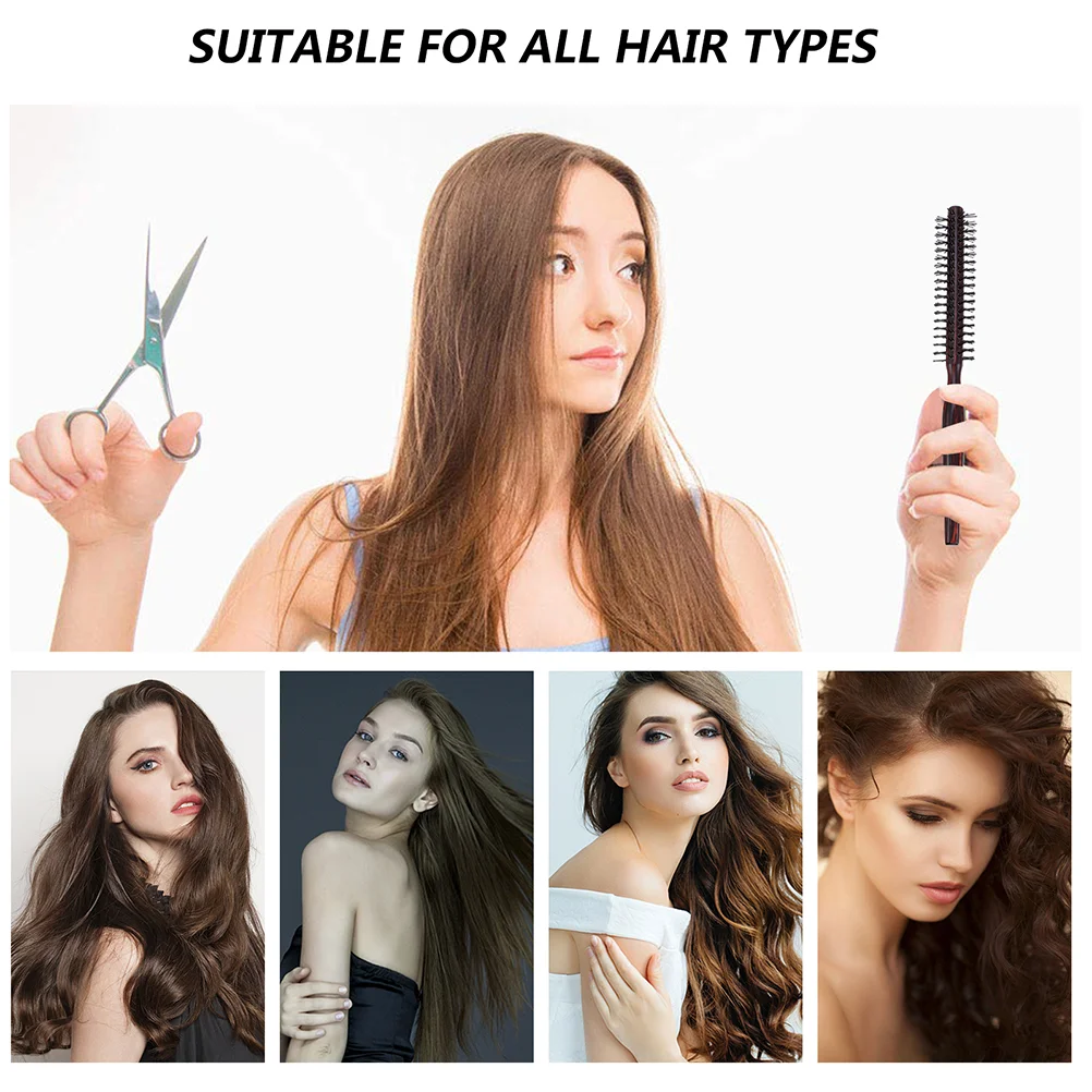 

Wooden Round Comb Hair Straightener Comb Low Drying Salon Comb Salon Curler Hair Comb Wooden Round Brush
