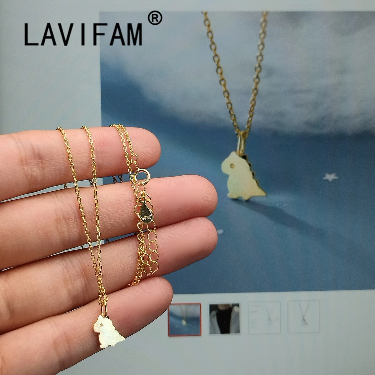 Очаровательное ожерелье из стерлингового серебра 925 пробы с рисунком животных