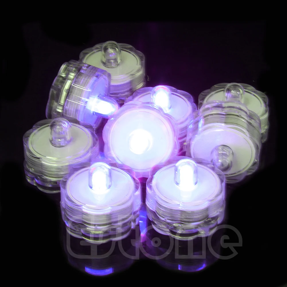 

Flickering Light Flameless LED Tealight Tea Candles Wedding Xmas Purple Plum
