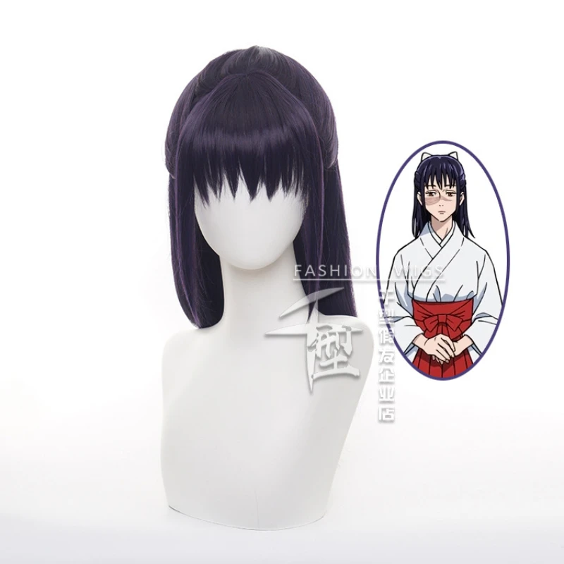 

Anime Cosplay Jujutsu Kaisen Iori Utahime Wig Dark Purple Costume Hair Halloween Party Role Play Heat Resistant Synthetic Wigs