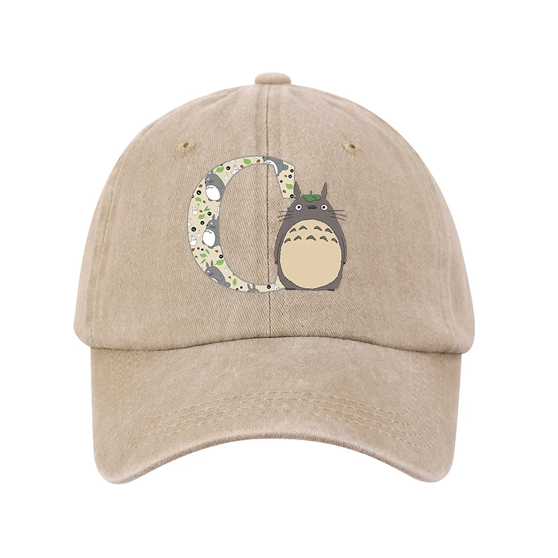 Фото Бейсболка Totoro с эффектом потертости, унисекс, для повседневной носки, с мультяшным принтом, солнцезащитная, для взрослых, в уличном стиле хип-хоп №5