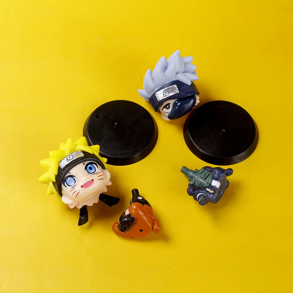 Kawaii Anime Naruto Figure Uzumaki Naruto Kakashi Q Figurals Uchiha Sasuke Itachi Cute Toys Car Desk Decoration Model Doll Gifts images - 6