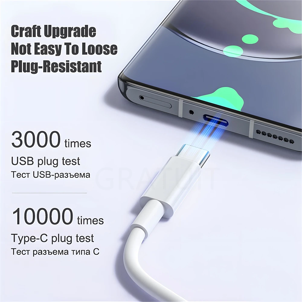 100W 7A Fast Charging USB Type C Cable for Samsung S23 Ultra Xiaomi 13 Redmi POCO Huawei Phone Charger USB C Cables Accessories