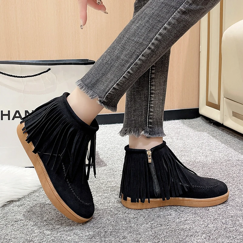 Новые осенне-зимние модные женские ботинки челси из искусственной кожи на