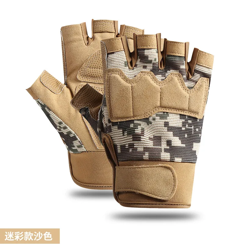 

Sports running Fishing Gloves Half Finger bicycle gloves shock absorption mountain cross-country motorcycle gloves