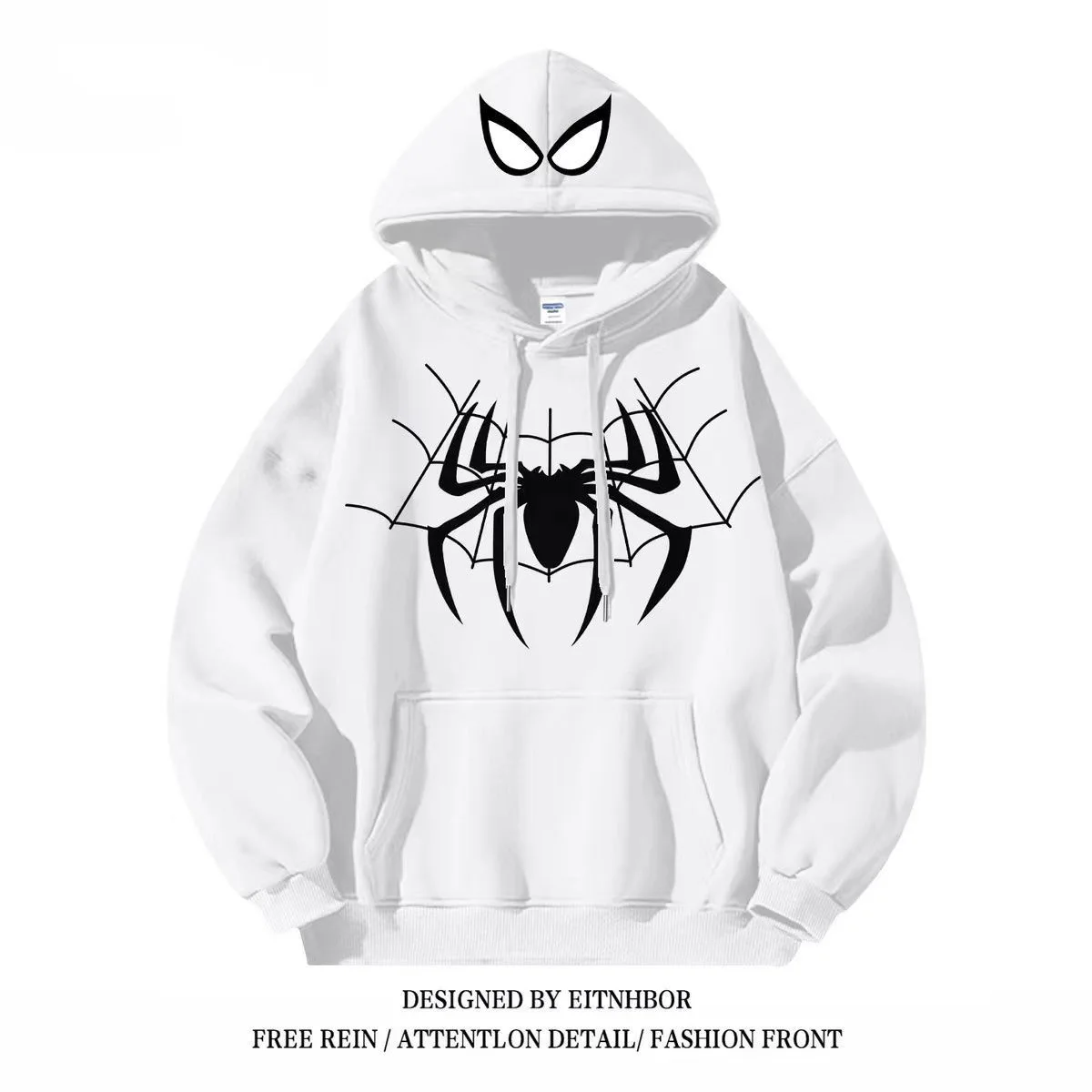 

Trendy and popular autumn and winter spider pure cotton hoodie for men and women, loose and versatile Instagram High Street