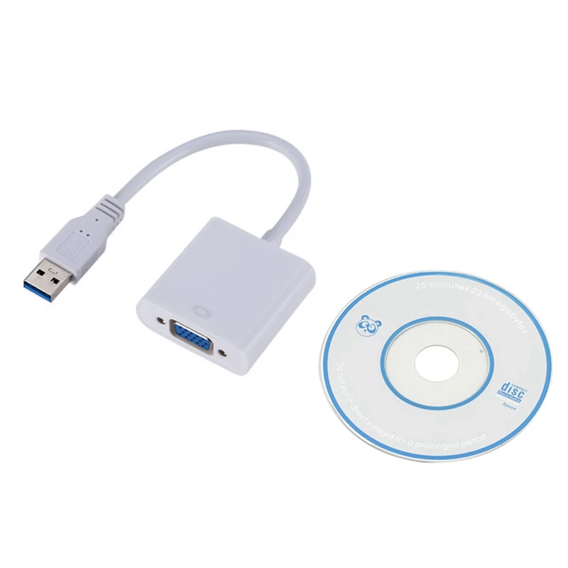 

Конвертер USB 3,0 в VGA, HD видеоадаптер, внешний конвертер видеографической карты, портативный адаптер USB в VGA