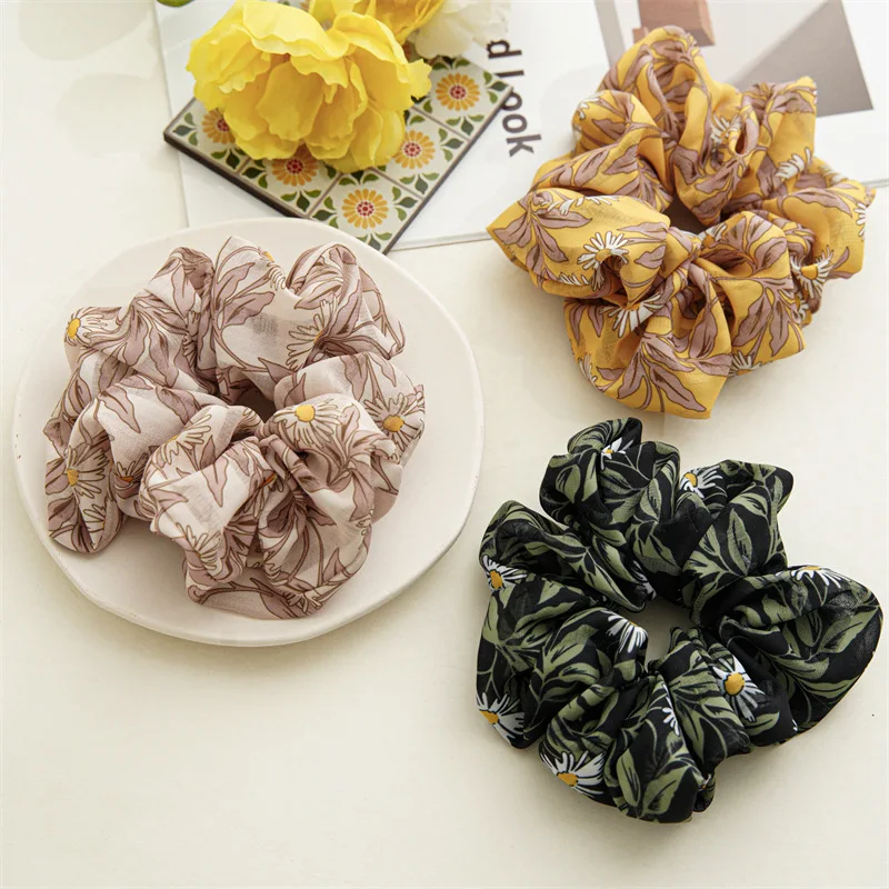 

Simulation Sunflower Big Hair Rope Women Ponytail Holder Rubber Bands Hair Tie Ins Flower Oversized Scrunchies Hair Accessories