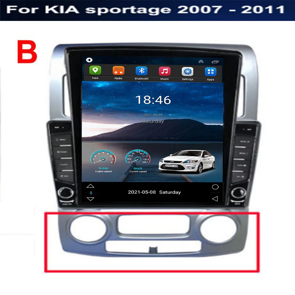 Автомагнитола 4G Carplay Android для KIA Sportage 2007-2011 2 Din экран 9 7 дюйма Tesla автомобильный