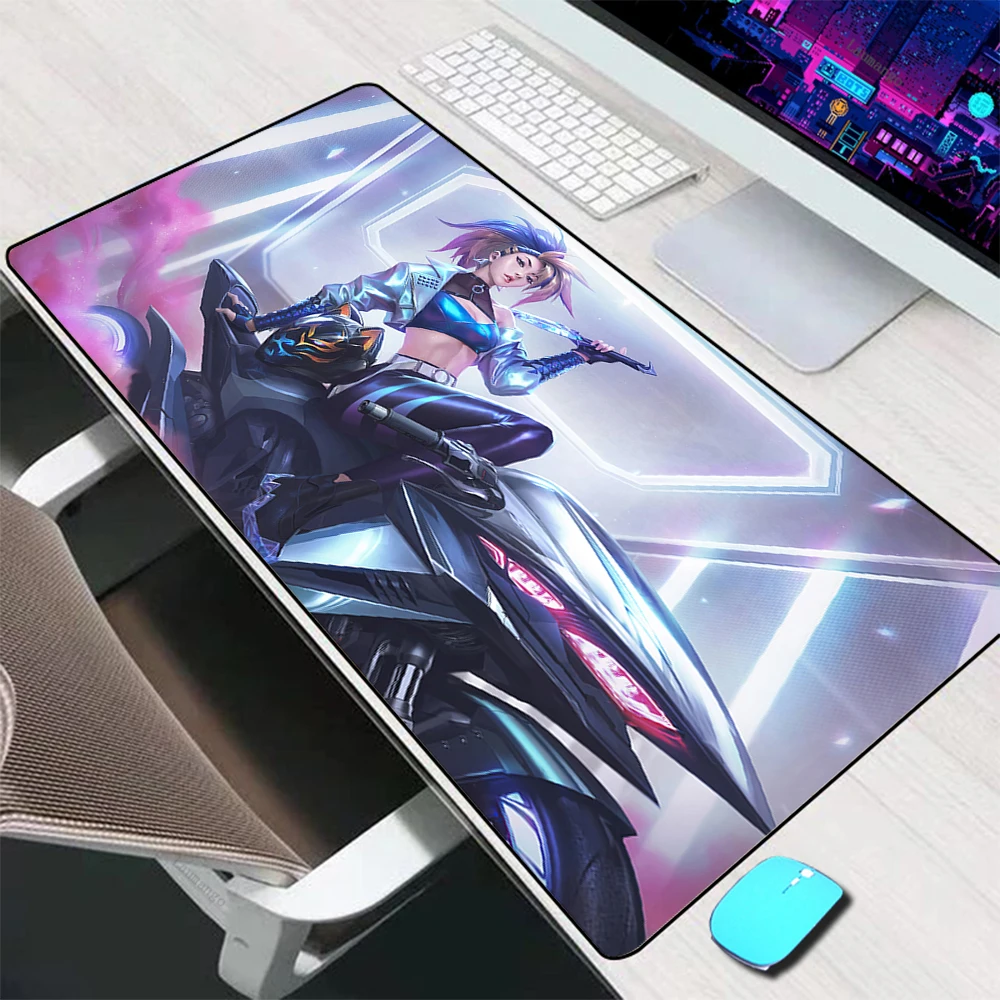 League of Legends KDA Akali Коврик для мыши Большой игровой аксессуар клавиатуры Настольный
