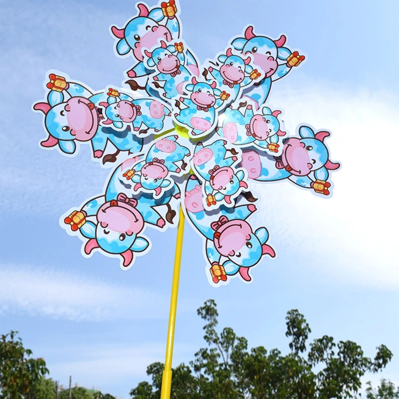

Double Layer Pinwheel Children Toys for Yard Art Accessories Funny Gifts Interactive Children's Day Gift Garden Decor