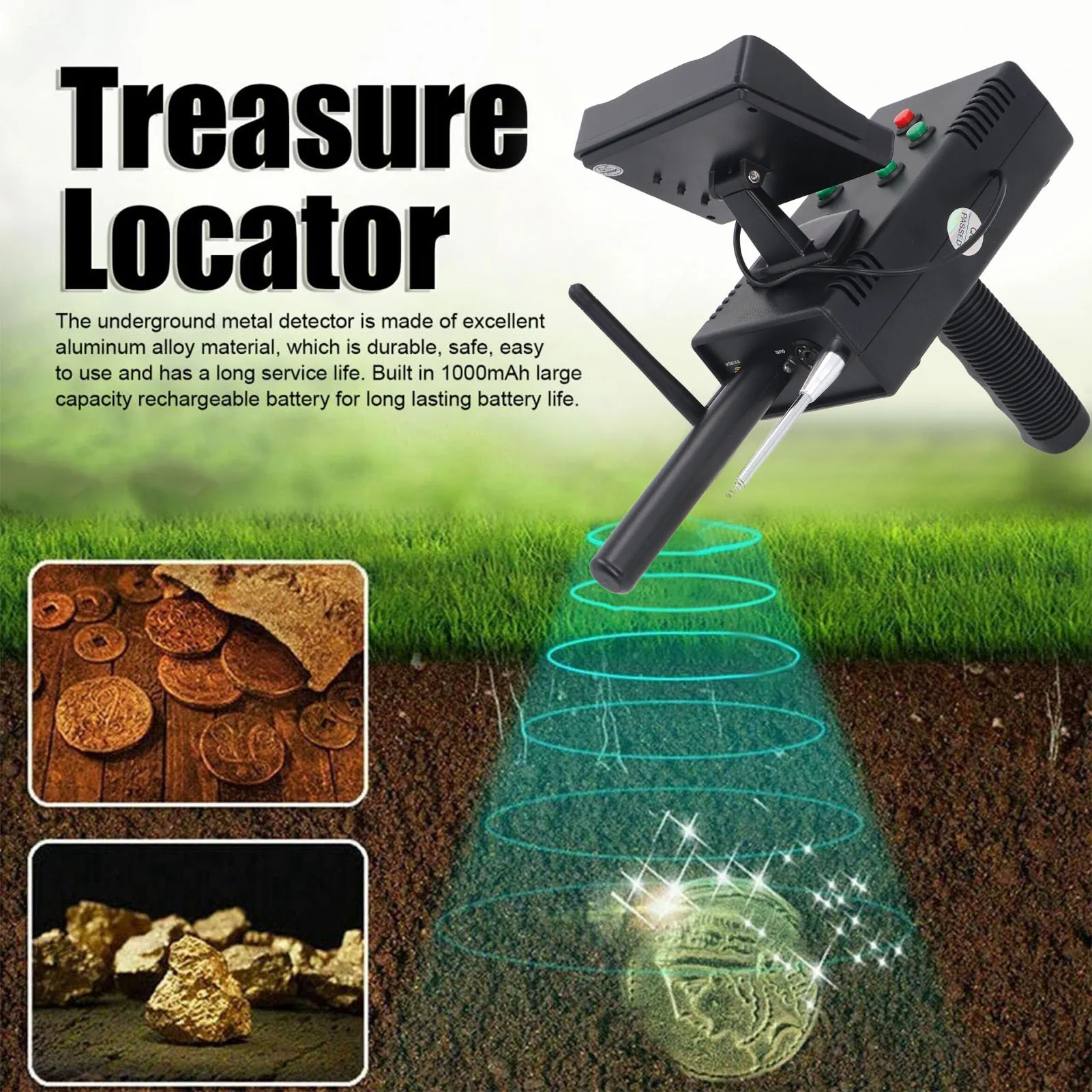 Подземный ручной металлоискатель цветной металлодетектор с ночным видением и