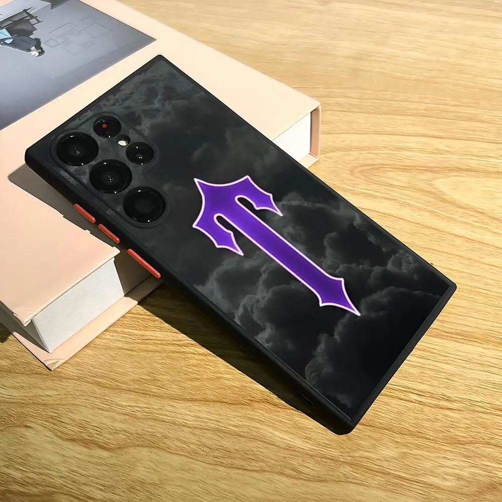 Роскошный чехол для телефона T-Trapstars L-LondonSe Samsung S25-S21 Plus Ultra S24 23 21FE черный цвет