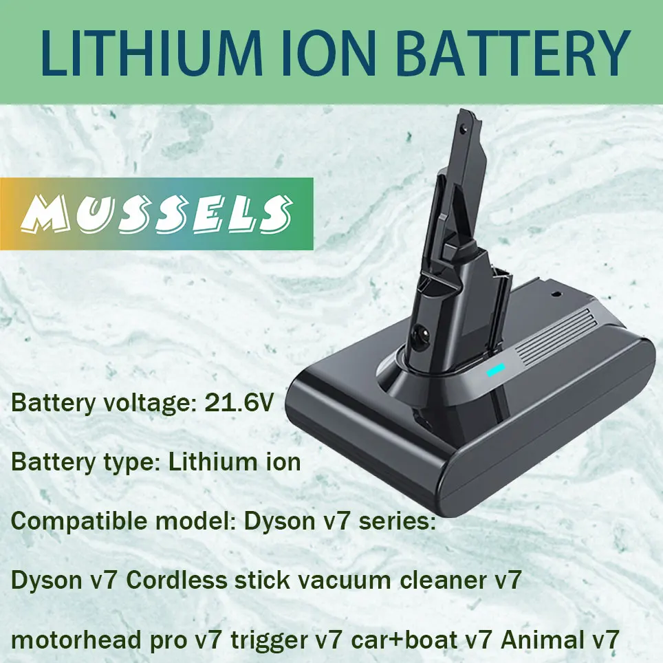 

DTK 21.6V replacement battery for Dyson V7 SV11 handheld vacuum cleaner