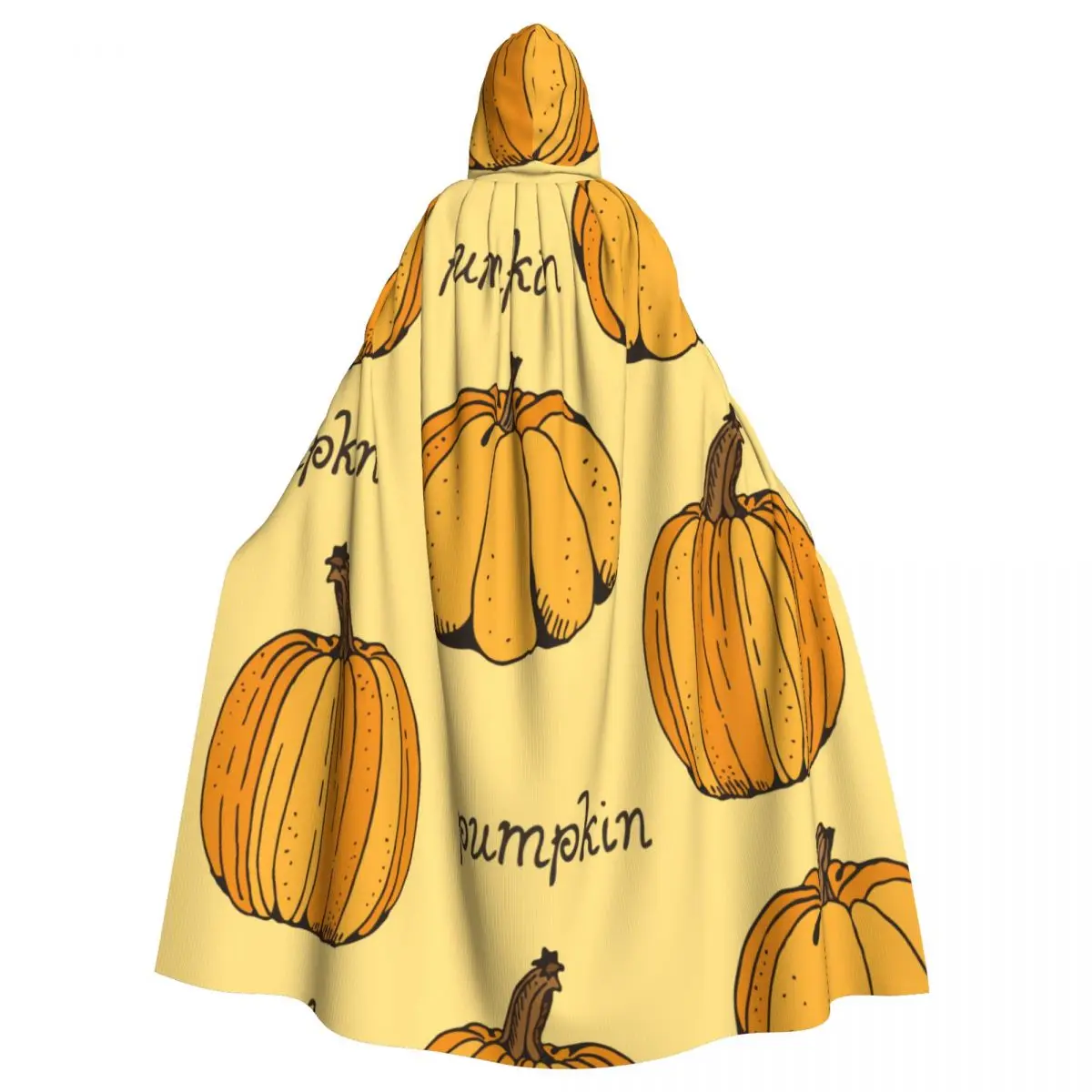 

Унисекс накидка с изображением тыквы для взрослых с капюшоном длинный костюм ведьмы косплей