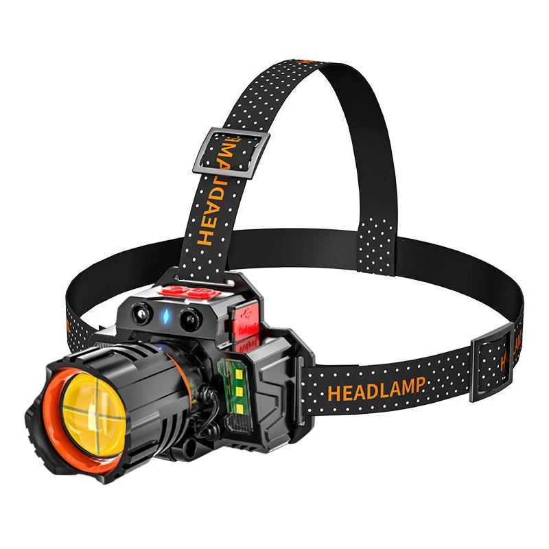 LED Headlamp Sensor P50 Headlight with Built-in Battery Flashlight USB Rechargeable Head Lamp Torch Light Lantern Fishing