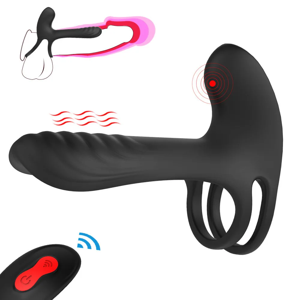 

Vibrating Cock Ring with 9 Modes Tongue Clitoral Stimulator, Prostate Massager Vibrator Longer Harder Stronger Erection Penis Ri