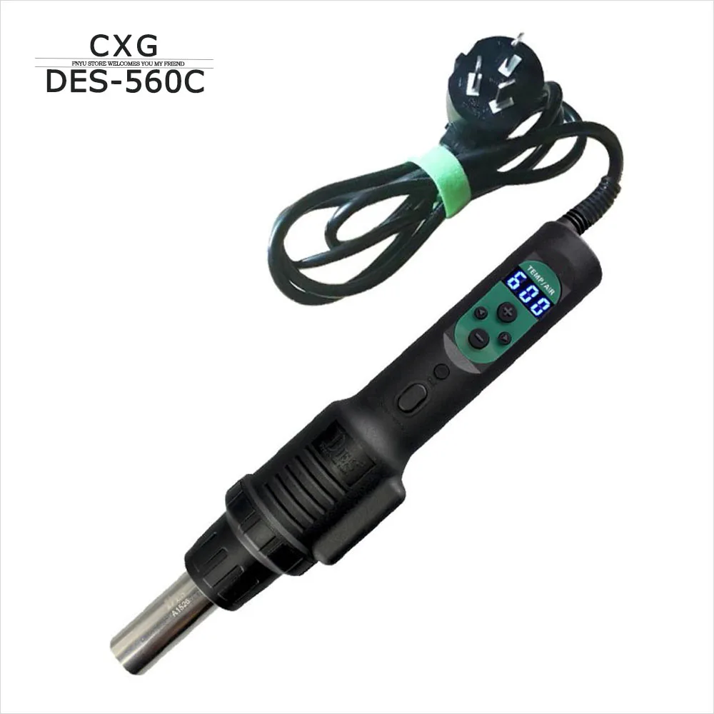 

Портативный пистолет горячего воздуха CXG DES 560C, платформа для демонтажа и сварки с цифровым дисплеем и регулировкой температуры IC