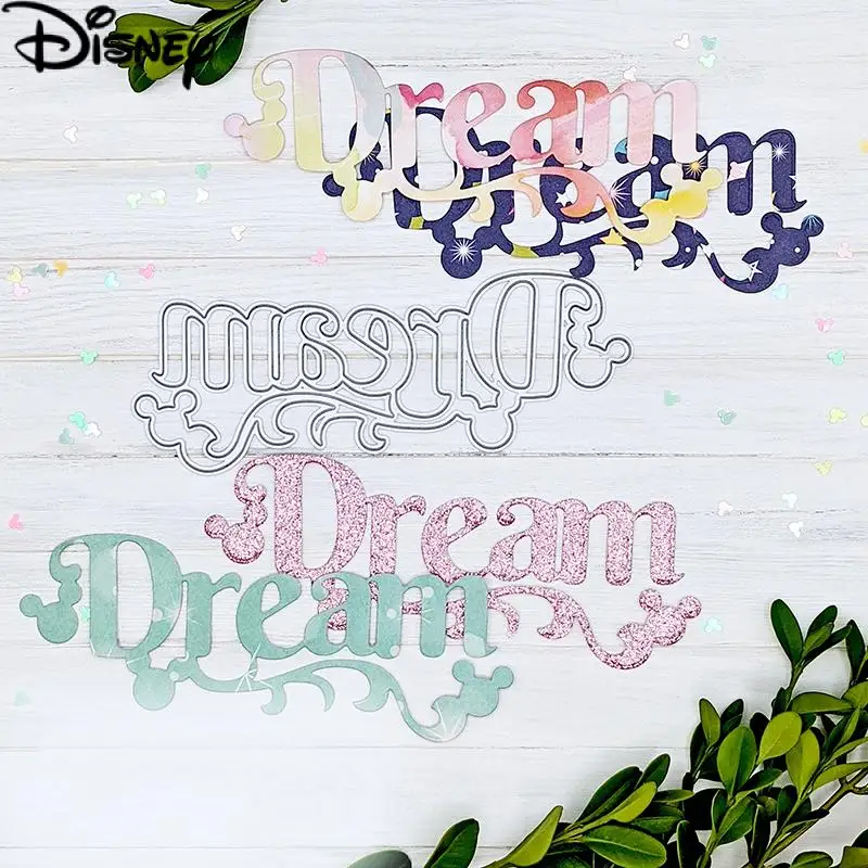 

Disney Dream Word Metal Cutting Dies Mickey Mouse Ears Die Cuts for DIY Scrapbooking Stamping Die Cutting Paper Cards Craft
