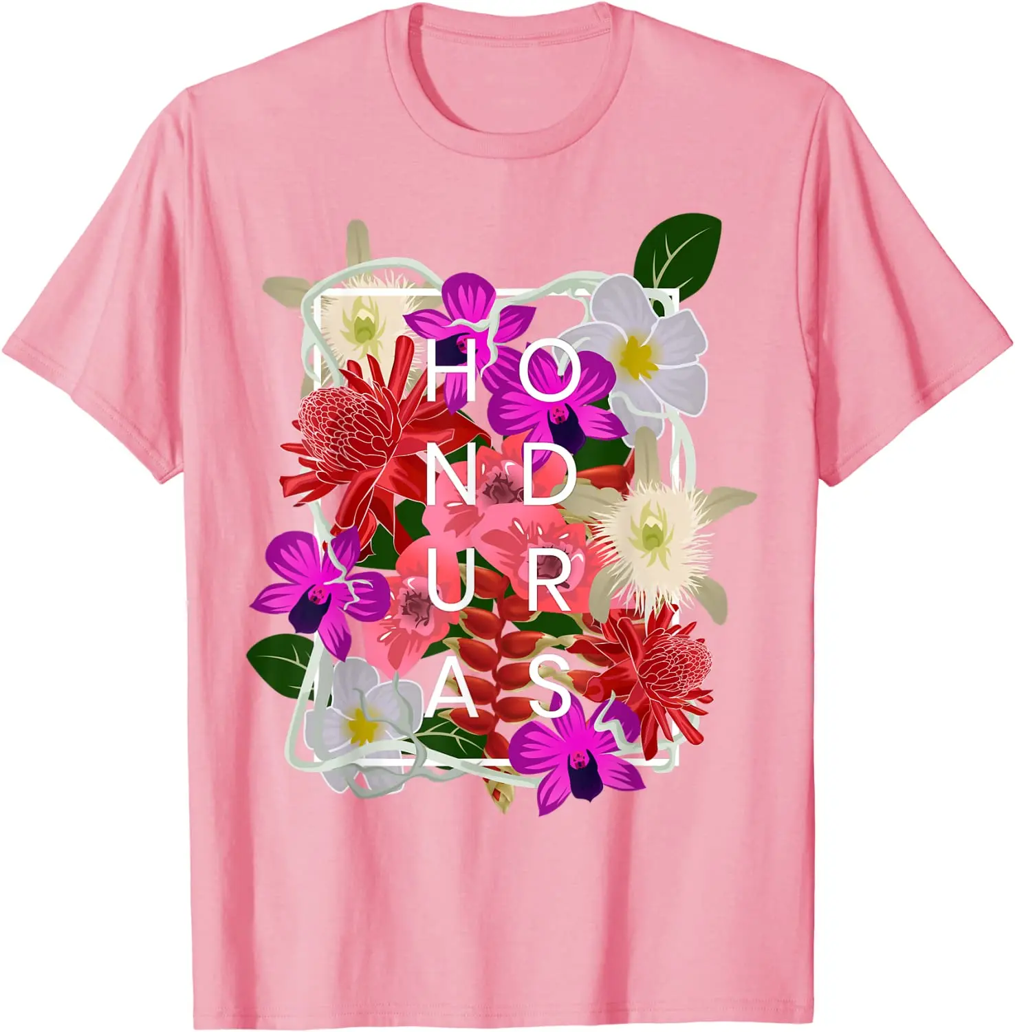 

Flowers of Honduras Word Art - Honduran Pride T-Shirt