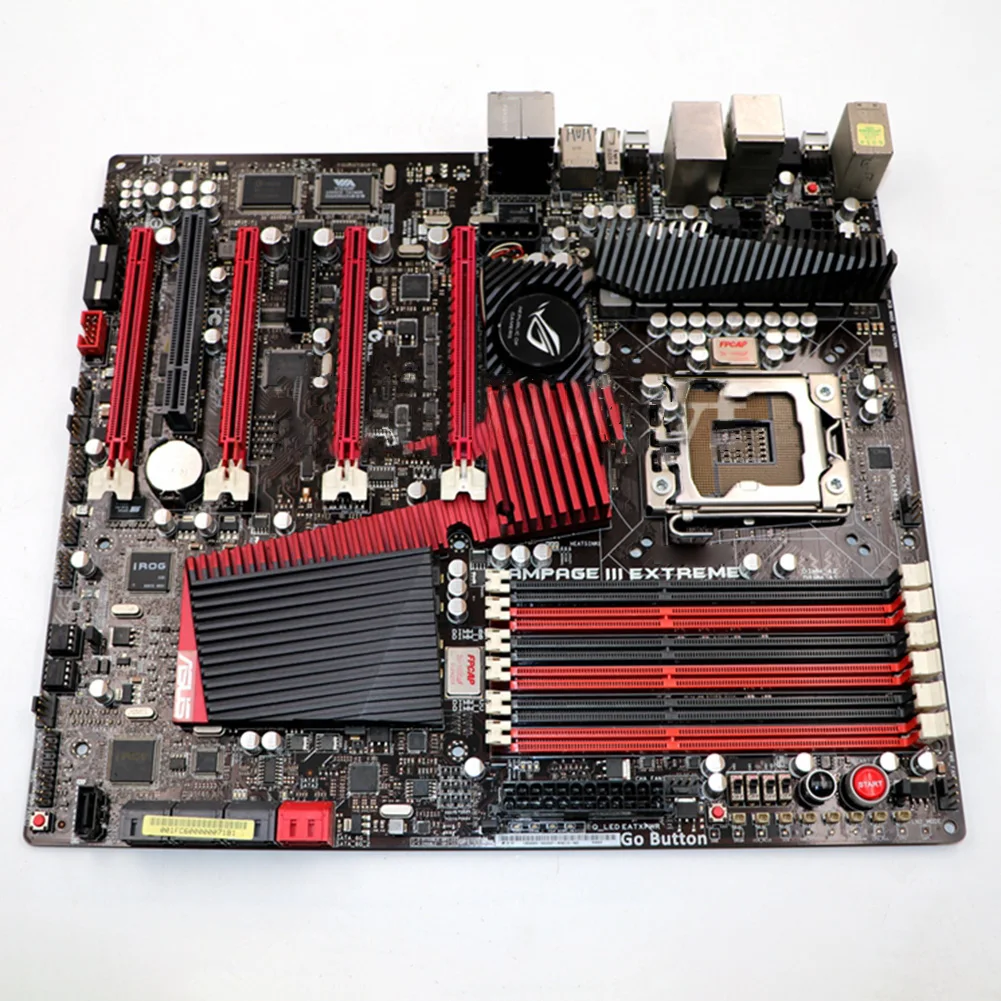 

For ASUS RAMPAGE III EXTREME LGA 1366 DDR3 24GB ATX Motherboard Used
