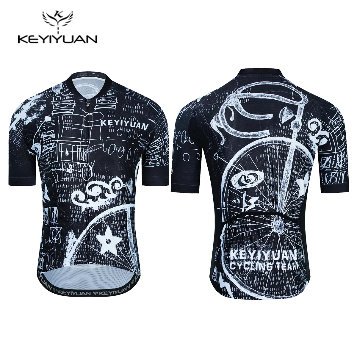 

KEYIYUAN Men Summer MTB Cycling Jersey Breathable Mountain Bike Short Sleeved Shirt Triathlon Top Bicycle Maillot Ropa Ciclismo