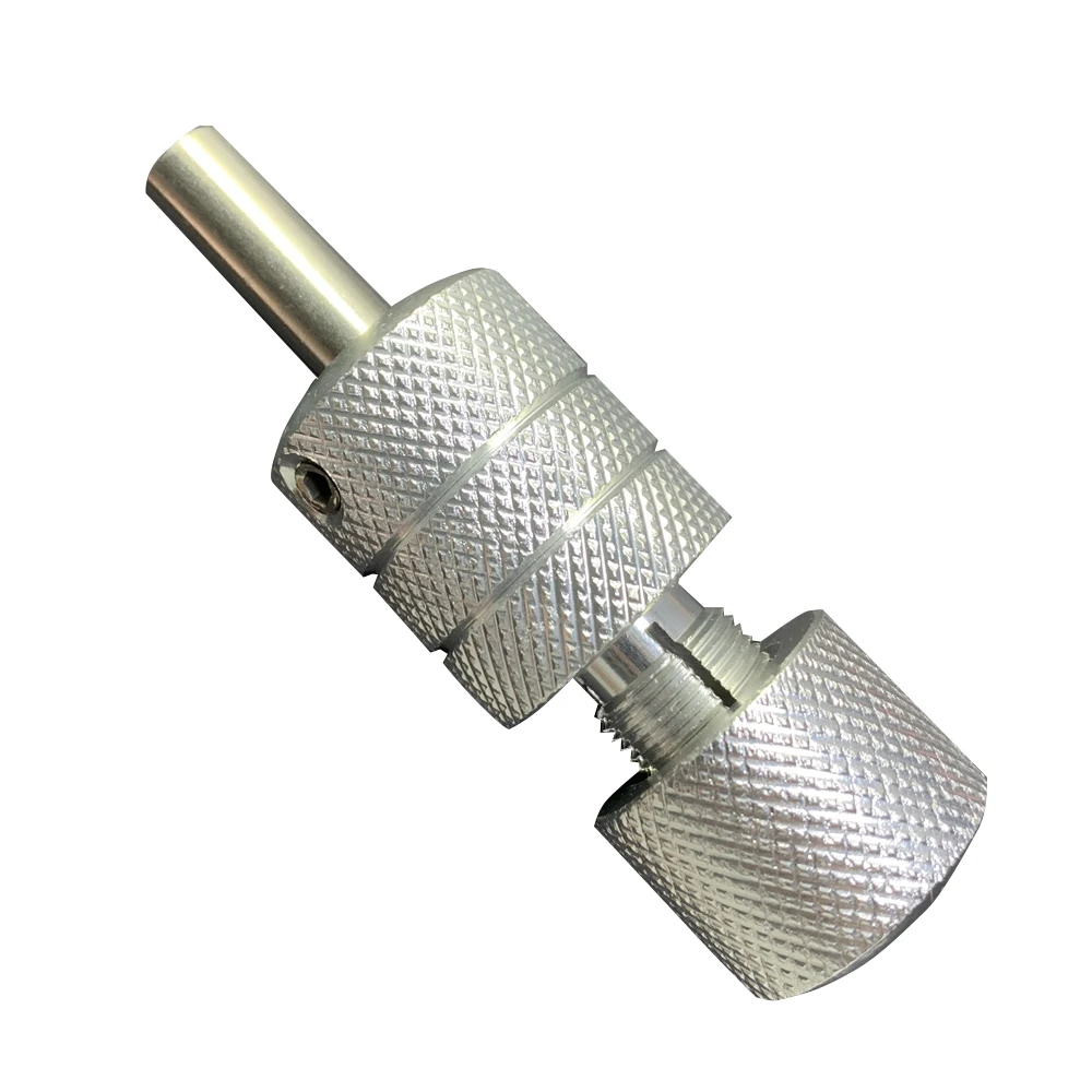 

2 pc Pack Aluminum Auto Lock Tattoo Grips silver color Tattoo Knurled Grip Tattoo tip needle