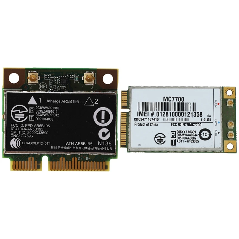 

HFES разблокированная MC7700 3G/4G WWAN карта для Sierra Airprime & AR9285 AR5B195 150M + BT3.0 Половина мини PCI-E беспроводная карта