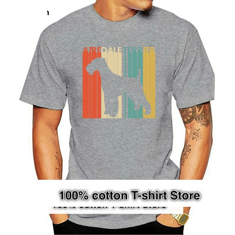 

Men t-shirt Vintage 1970s Airedale Terrier Dog Owner Gift tshirt Women t shirt