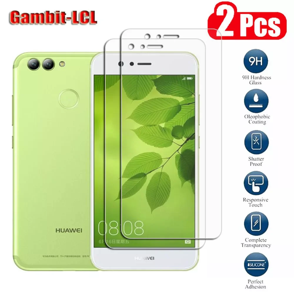 

2PCS Original Protective Tempered Glass For Huawei Nova 2 Plus 5.5" Nova2 2PLUS Nova2Plus Screen Protective Protector Cover