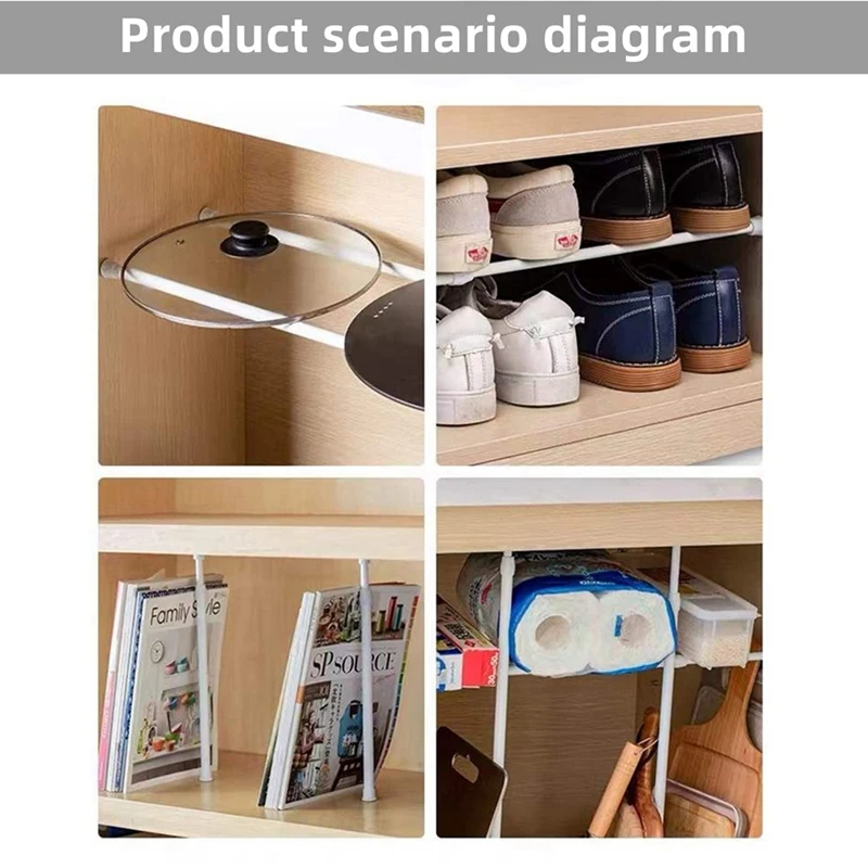 4 шт. регулируемые натяжные стержни для холодильника автодома хранения еды