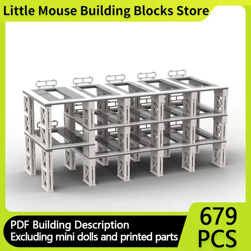 Модель Speed Champion MOC строительные кирпичи белые гонки парковка гараж модульная