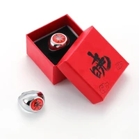 anime cosplay akatsuki rings with box itachi pain ring metal finger adult ninja props accessories cool stuff gift