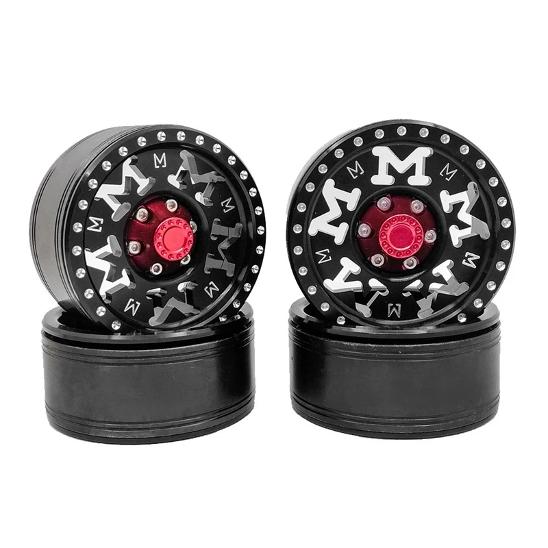 

4PCS Metal Wheel Rim Wheel Hub Beadlock Wheels For 1/10 RC Crawler Axial SCX10 TRX4