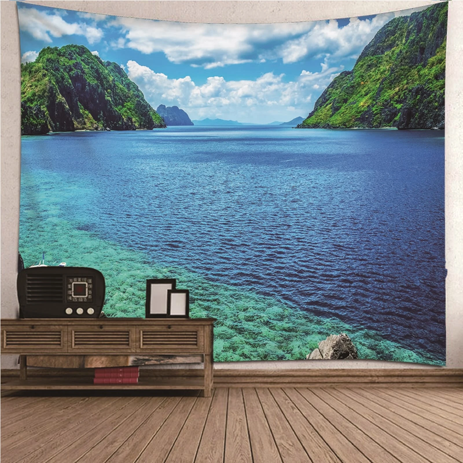 Настенное 3D покрытие разные виды искусства природный пейзаж облако горы и озеро