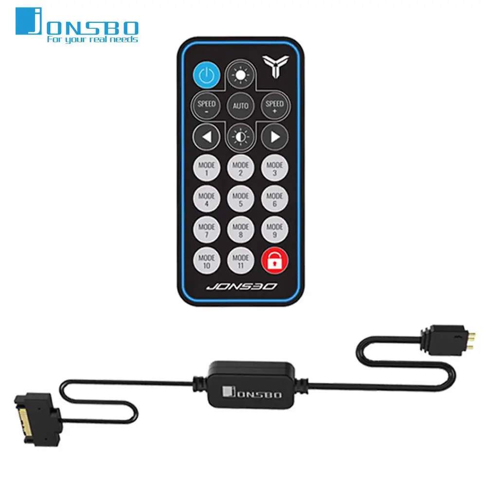 

Jonsbo AURA RGB Fan Controller SATA Power Supply LED Light Strips 5V 3Pin Remote Control