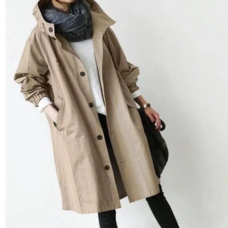 Элегантная Базовая куртка уличная одежда базовая верхняя тренчкоты для женщин