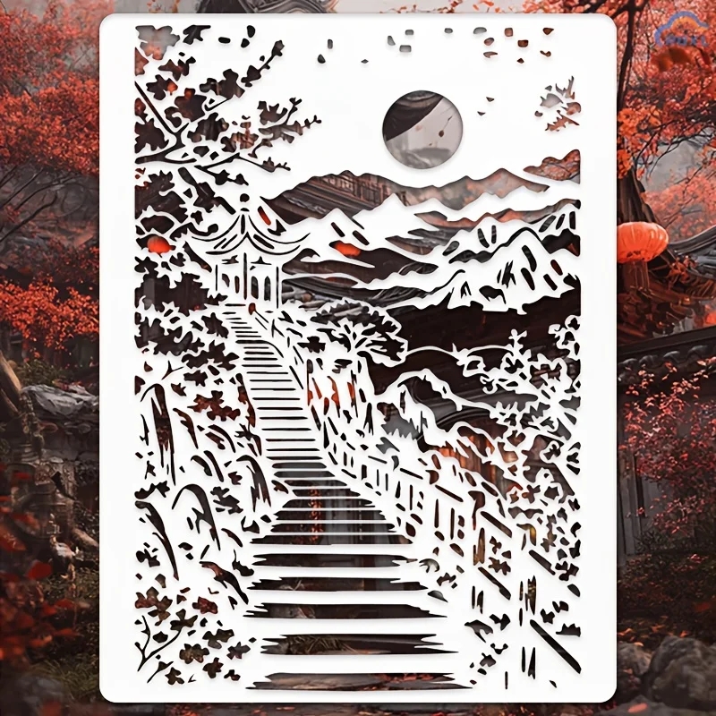 

Трафареты PenhuaMoban ретро-ориентальный пейзаж А4