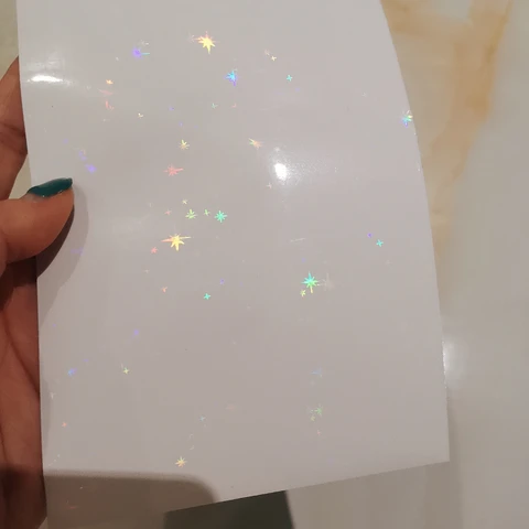 72 Sheets Holographic Sticker Paper Clear A4 Vinyl Holographic Laminate  Sheets Transparent Film, 11.7Inchx8.3Inch - AliExpress