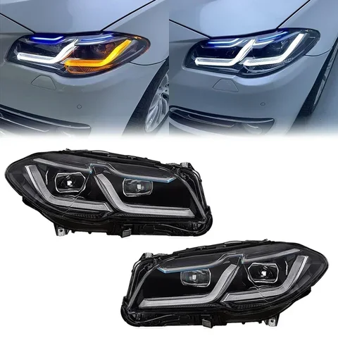 2 шт. светодиодные фары для BMW F10 F18 2010-2017 M5 520i 520d 530i 530d светодиодные фары для BMW F10 F18 фары автомобильные аксессуары